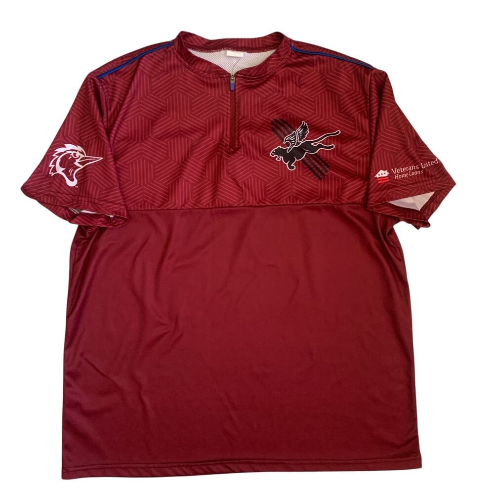 Success Men's Size M Fayetteville Woodpeckers Eighty Deuces 1/4 Zip Jersey Shirt